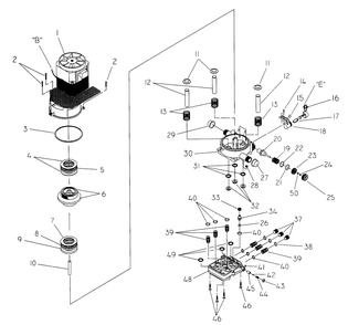 Motor Assembly Diagram and Parts List for 1136-2-580679142  Briggs and Stratton Pressure Washer